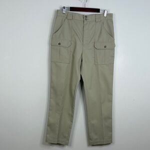 Tilley Pants Mens 34 x 28 Beige Cargo Straight Leg Workwear Travel Canada Made